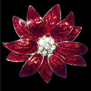 Poinsettia Brooch
